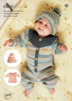 Knitting Pattern - Rico 976 - Baby Dream DK - Onesie, Dress and Hat